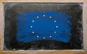 Lavagna bandiera d'Europa 